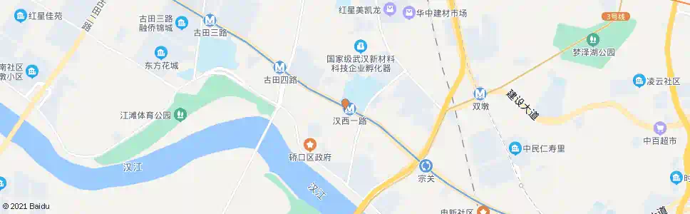 武汉解放大道汉西一路_公交站地图_武汉公交_妙搜公交查询2024