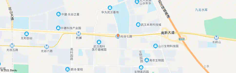 武汉高新大道光谷七路_公交站地图_武汉公交_妙搜公交查询2024