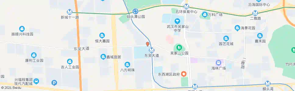 武汉东吴大道七雄路_公交站地图_武汉公交_妙搜公交查询2024