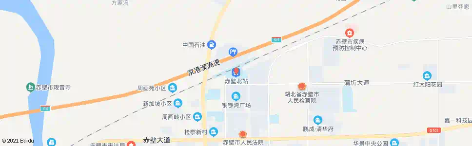 咸宁赤壁北站_公交站地图_咸宁公交_妙搜公交查询2024