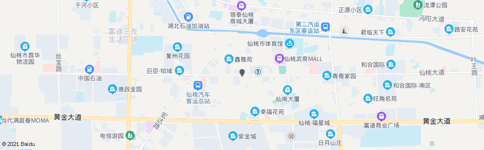 仙桃步行街南_公交站地图_仙桃公交_妙搜公交查询2024