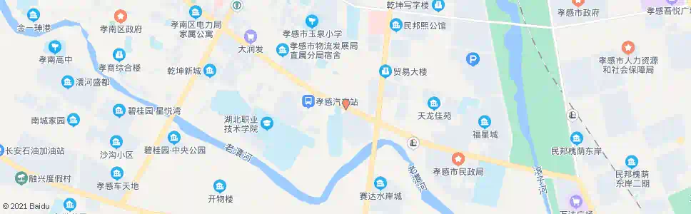 孝感香澳路步行街_公交站地图_孝感公交_妙搜公交查询2024