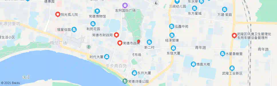 常德滨湖公园(益丰药房)_公交站地图_常德公交_妙搜公交查询2024