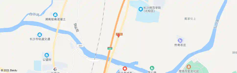 长沙水渡河桥北_公交站地图_长沙公交_妙搜公交查询2024