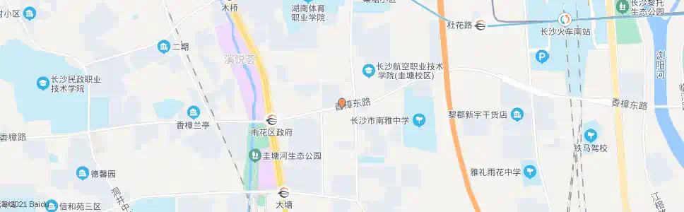 长沙雨花区政府北_公交站地图_长沙公交_妙搜公交查询2024