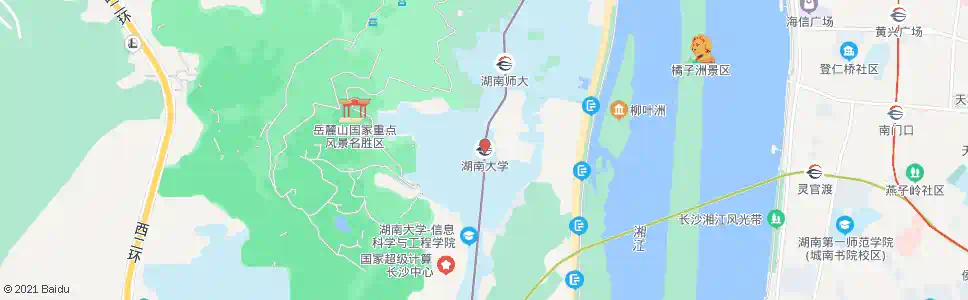 长沙湖南大学_公交站地图_长沙公交_妙搜公交查询2024