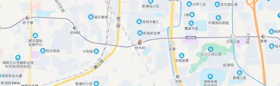 长沙树木岭_公交站地图_长沙公交_妙搜公交查询2024