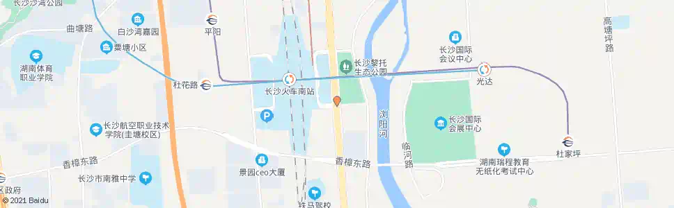 长沙火车南站东广场_公交站地图_长沙公交_妙搜公交查询2024