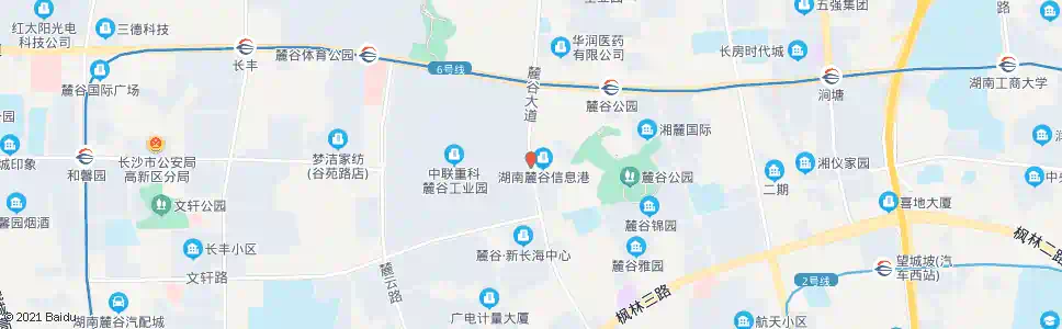 长沙麓谷大道谷苑路口_公交站地图_长沙公交_妙搜公交查询2024