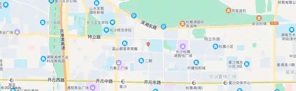 长沙松雅湖中学西_公交站地图_长沙公交_妙搜公交查询2024