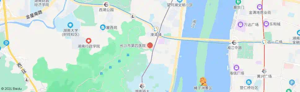 长沙白马四医院_公交站地图_长沙公交_妙搜公交查询2024