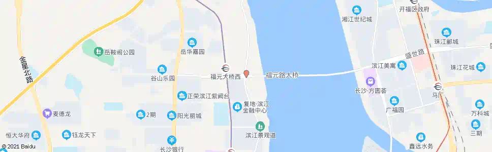 长沙福元路大桥西_公交站地图_长沙公交_妙搜公交查询2024