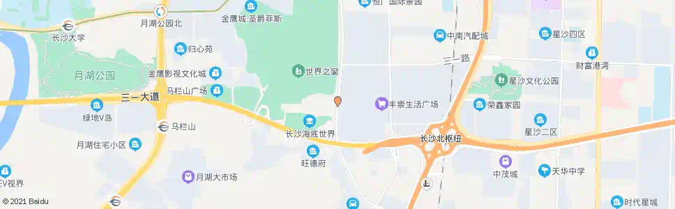 长沙中南汽车世界_公交站地图_长沙公交_妙搜公交查询2024