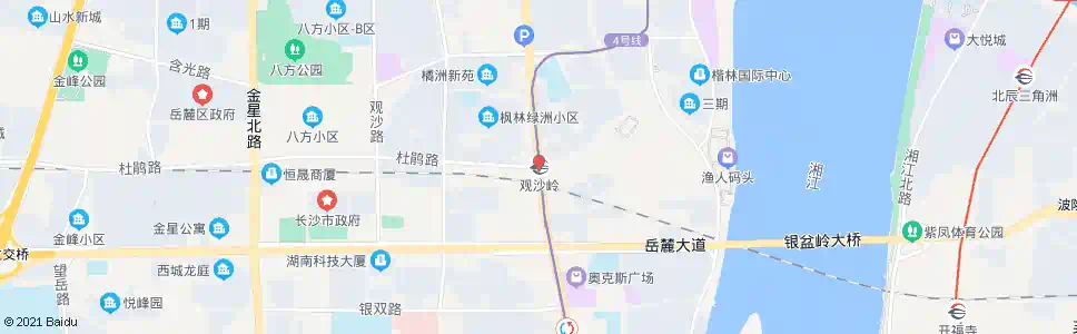 长沙观沙岭_公交站地图_长沙公交_妙搜公交查询2024