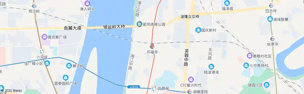 长沙开福寺_公交站地图_长沙公交_妙搜公交查询2024