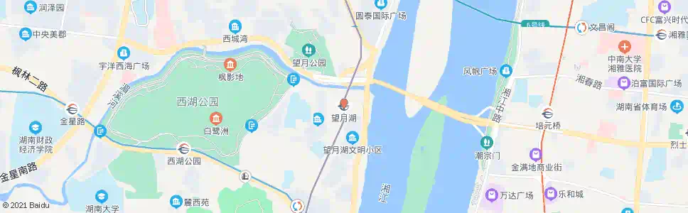 长沙望月湖_公交站地图_长沙公交_妙搜公交查询2024