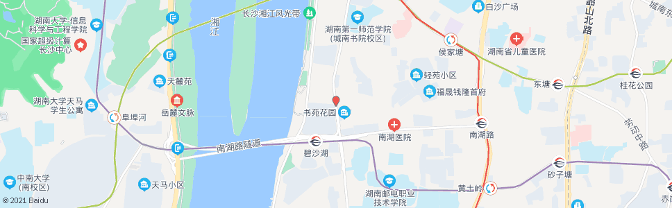 长沙书院路_公交站地图_长沙公交_妙搜公交查询2024