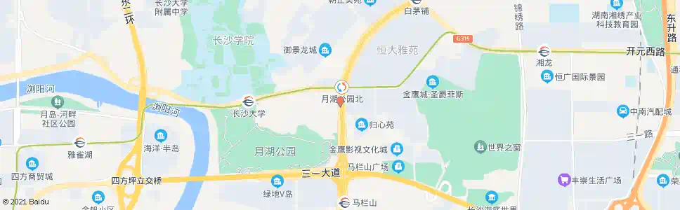 长沙万家丽路洪山路口_公交站地图_长沙公交_妙搜公交查询2024