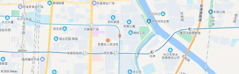 长沙古曲路法院路口_公交站地图_长沙公交_妙搜公交查询2024