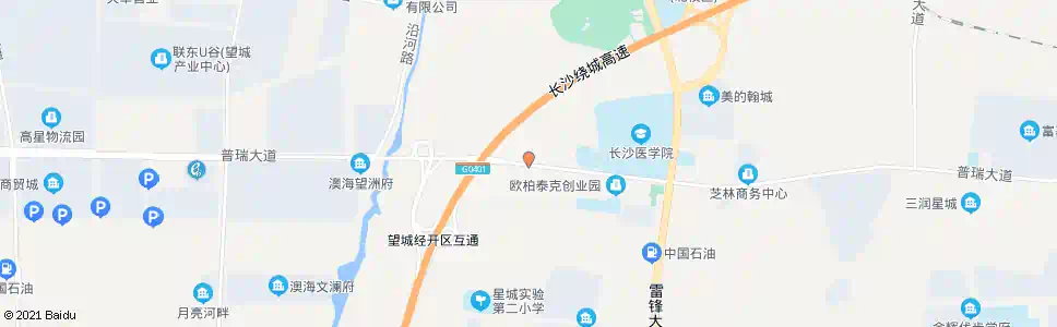 长沙普瑞大道路口_公交站地图_长沙公交_妙搜公交查询2024