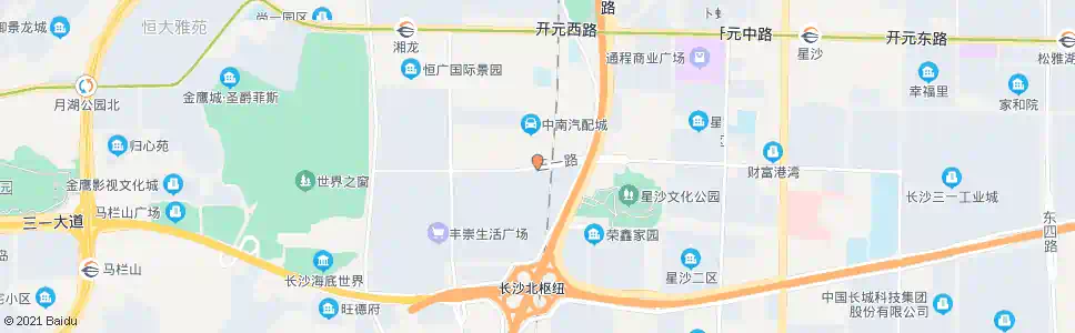 长沙三一桥西_公交站地图_长沙公交_妙搜公交查询2024