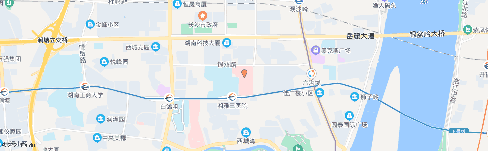 长沙湘雅三医院_公交站地图_长沙公交_妙搜公交查询2024