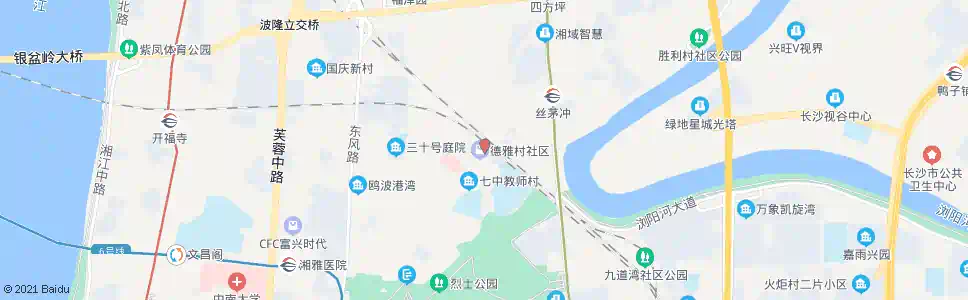 长沙德雅村_公交站地图_长沙公交_妙搜公交查询2024