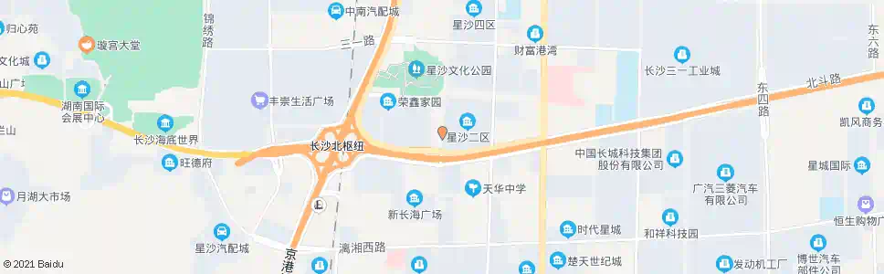 长沙星沙一桥(北斗路)_公交站地图_长沙公交_妙搜公交查询2024