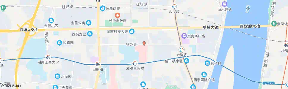 长沙湘雅三医院北_公交站地图_长沙公交_妙搜公交查询2024