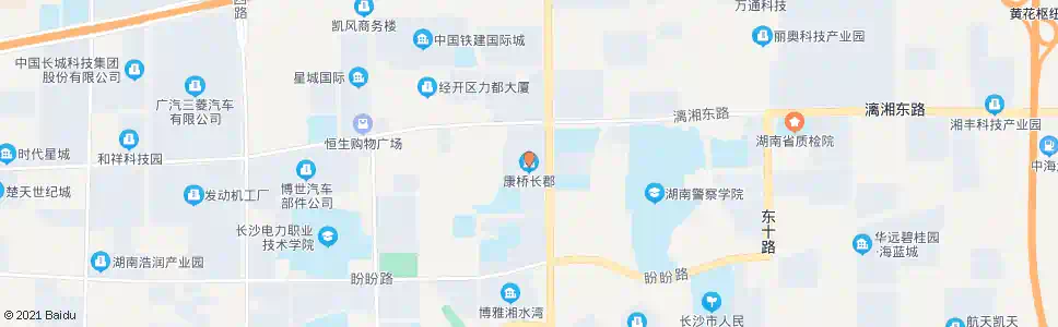 长沙康桥长郡(北)_公交站地图_长沙公交_妙搜公交查询2024