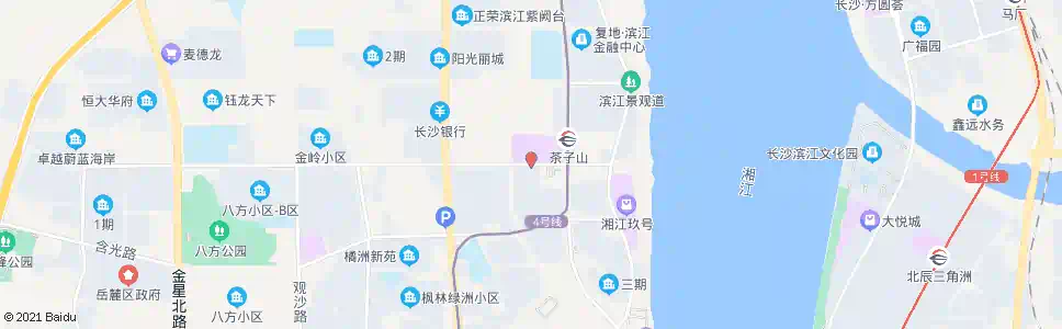 长沙茶子山路观沙岭路口_公交站地图_长沙公交_妙搜公交查询2024