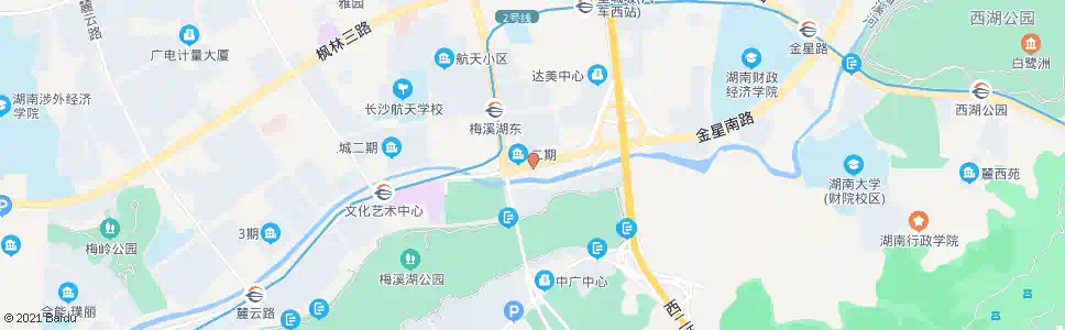 长沙梅溪湖桥北_公交站地图_长沙公交_妙搜公交查询2024