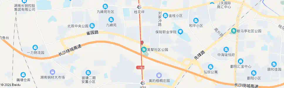 长沙雀园路芙蓉南路口_公交站地图_长沙公交_妙搜公交查询2024