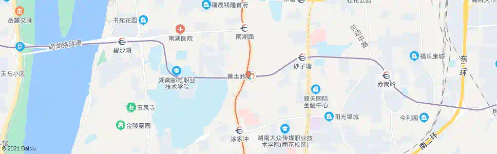 长沙黄土岭_公交站地图_长沙公交_妙搜公交查询2024