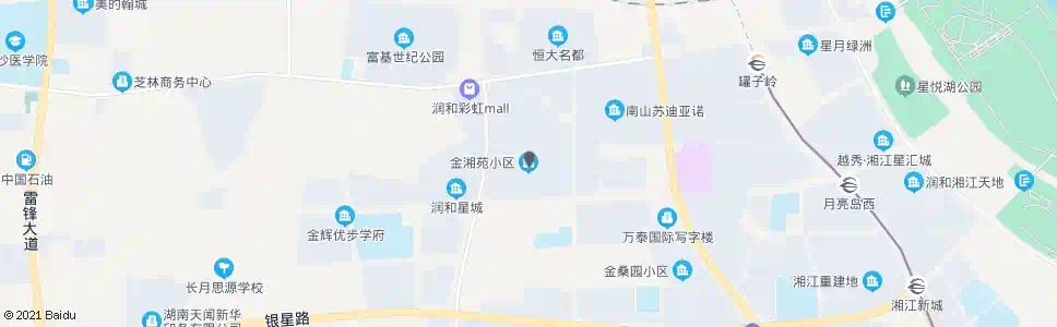 长沙金湘园_公交站地图_长沙公交_妙搜公交查询2024