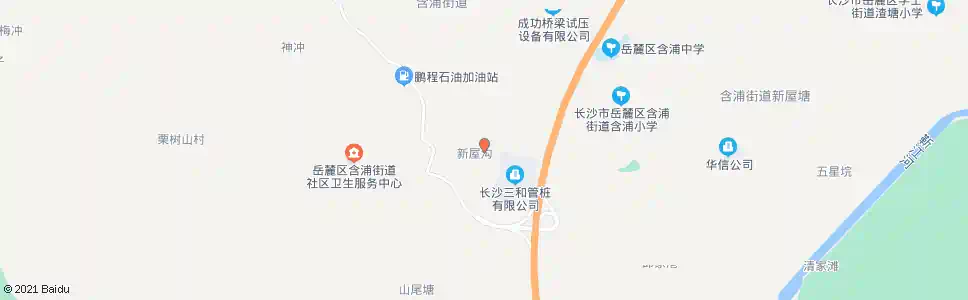 长沙粟山村_公交站地图_长沙公交_妙搜公交查询2024