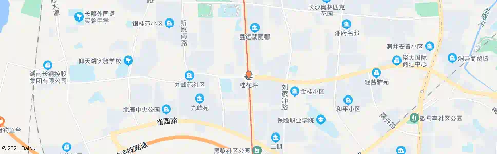 长沙桂花坪_公交站地图_长沙公交_妙搜公交查询2024