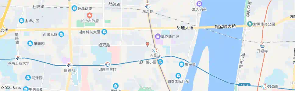 长沙银双路银盆路口_公交站地图_长沙公交_妙搜公交查询2024