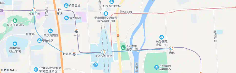 长沙东山街道_公交站地图_长沙公交_妙搜公交查询2024