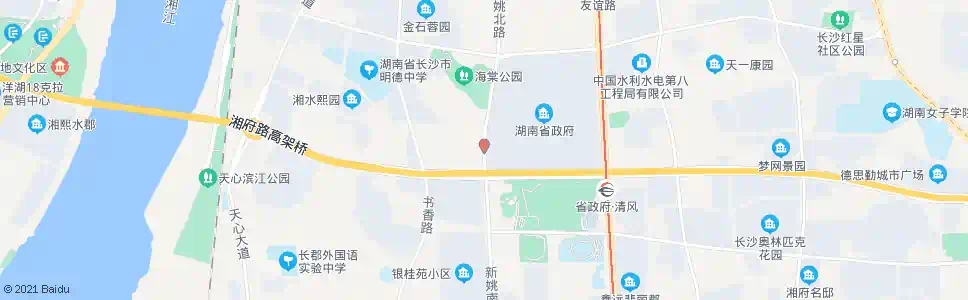 长沙新姚路湘府路口_公交站地图_长沙公交_妙搜公交查询2024