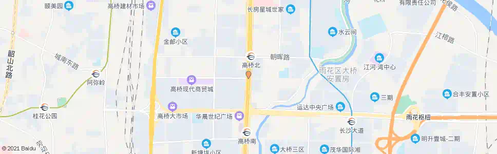 长沙高桥大市场东_公交站地图_长沙公交_妙搜公交查询2024