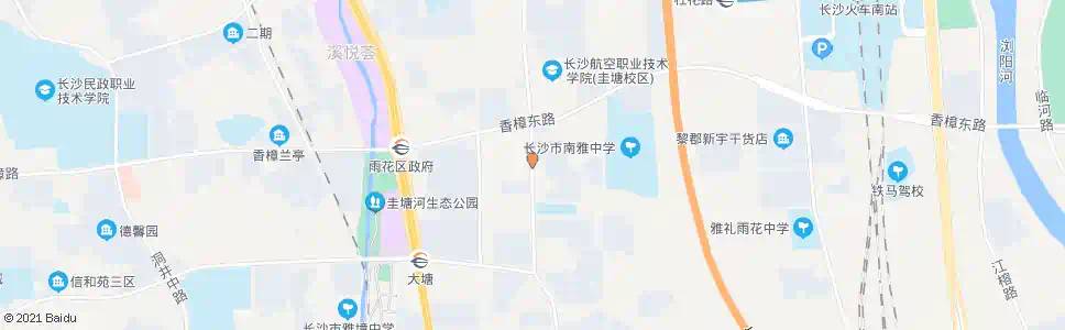 长沙中南院_公交站地图_长沙公交_妙搜公交查询2024