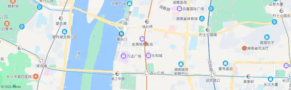 长沙中山亭_公交站地图_长沙公交_妙搜公交查询2024