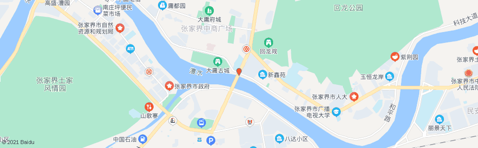 张家界观音大桥_公交站地图_张家界公交_妙搜公交查询2024