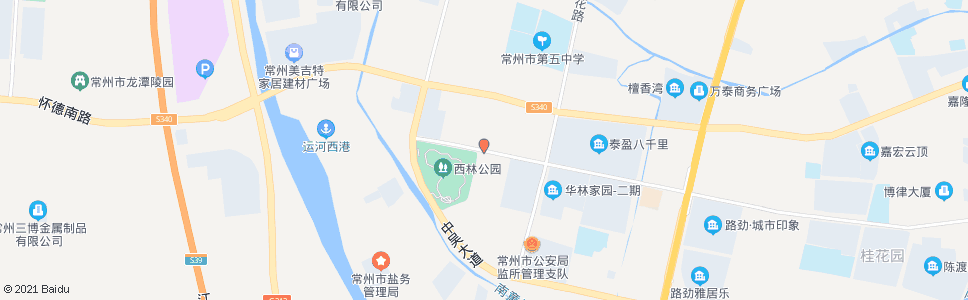常州西林公园北_公交站地图_常州公交_妙搜公交查询2024