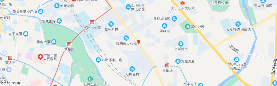 常州红梅东村_公交站地图_常州公交_妙搜公交查询2024