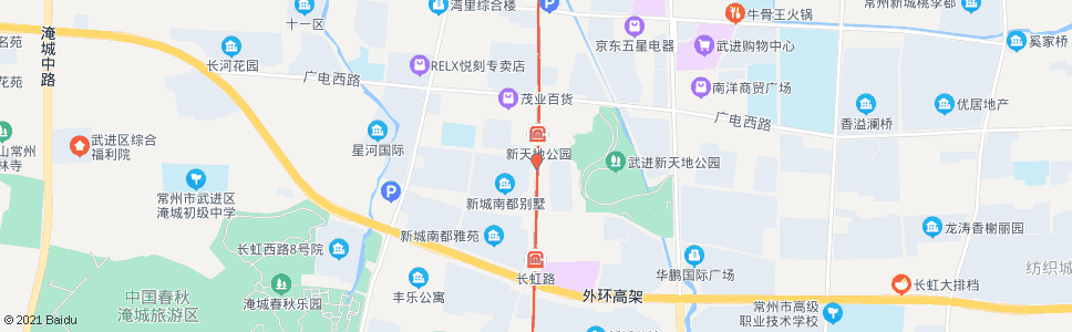 常州新天地广场_公交站地图_常州公交_妙搜公交查询2024