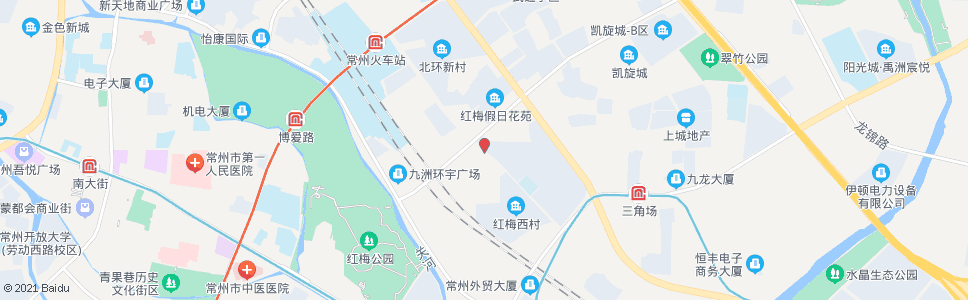 常州红梅街道东_公交站地图_常州公交_妙搜公交查询2024