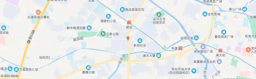 常州长江路星园路_公交站地图_常州公交_妙搜公交查询2024