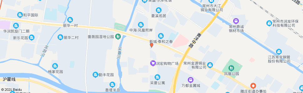 常州凤凰路中吴大道(菱港大厦)_公交站地图_常州公交_妙搜公交查询2024